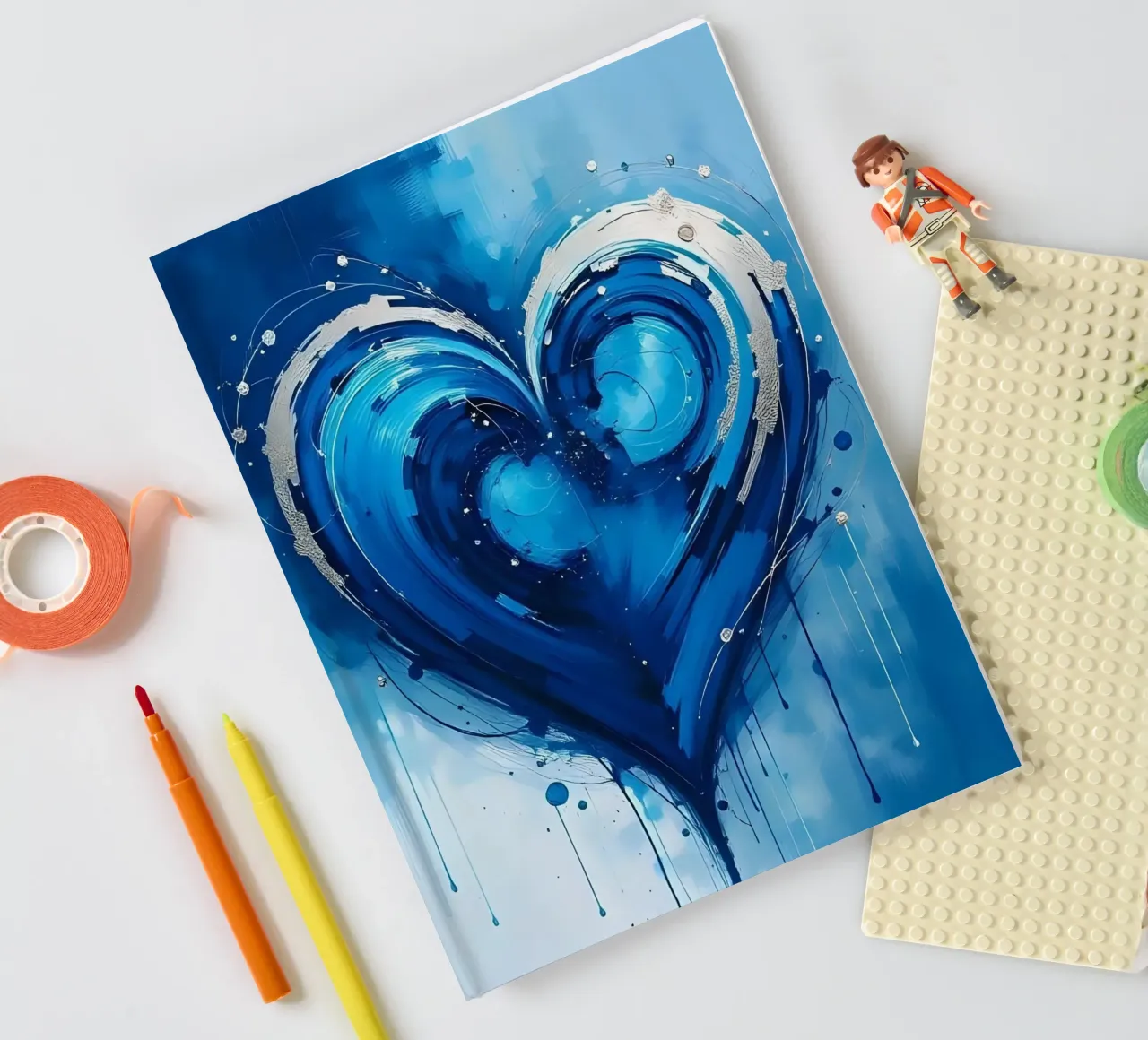 cuore_blu_argento_2 diario da Pink- und LoveArt by LK