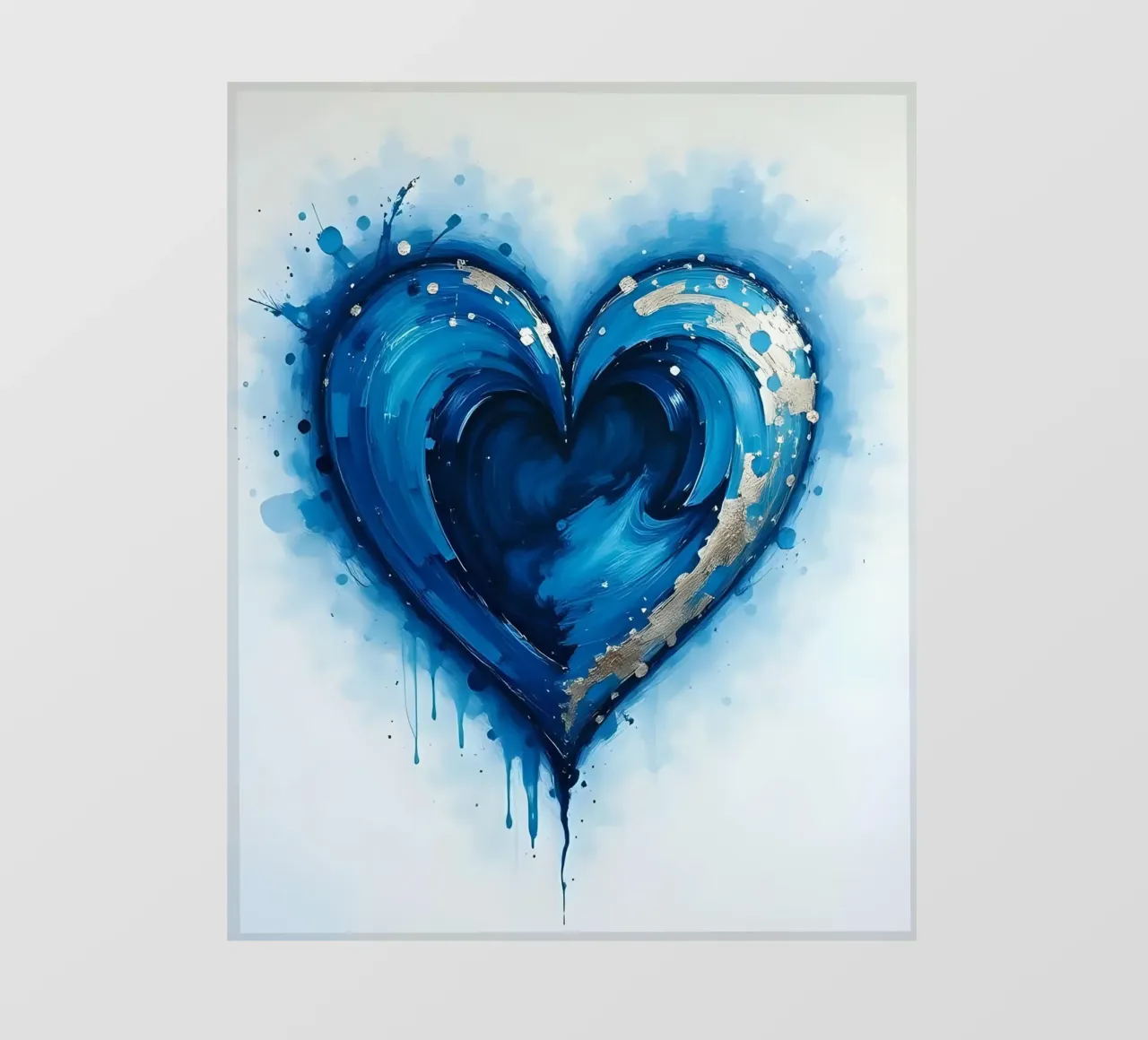 cuore_blu_argento_3 telo in pvc da Pink- und LoveArt by LK