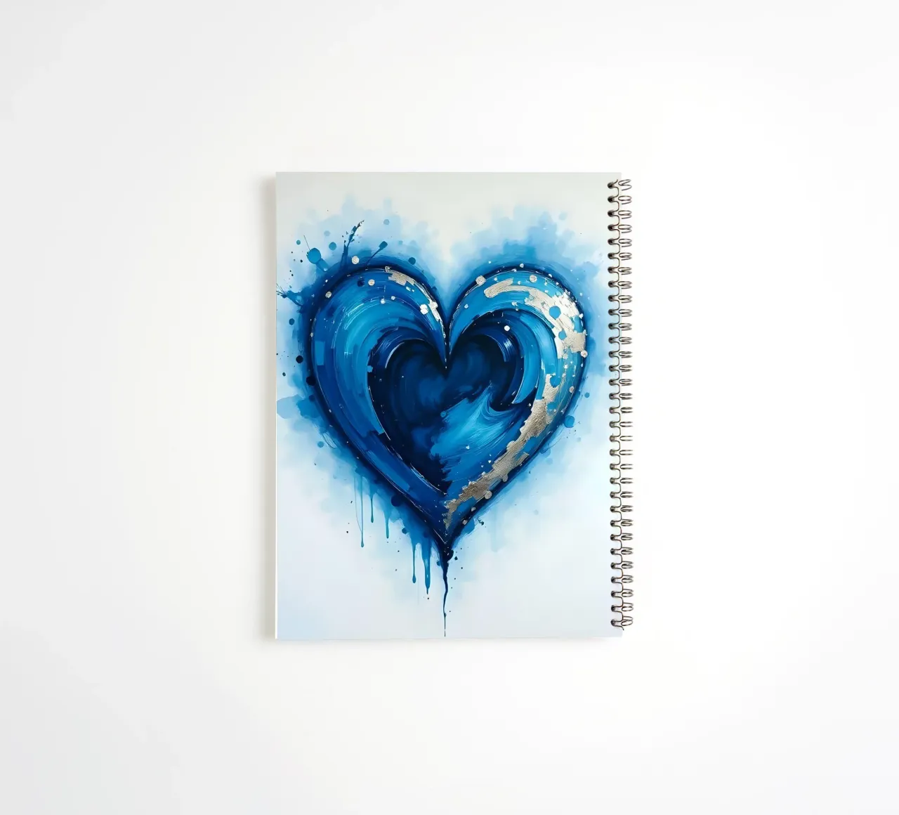 cuore_blu_argento_3 diario ad anelli da Pink- und LoveArt by LK