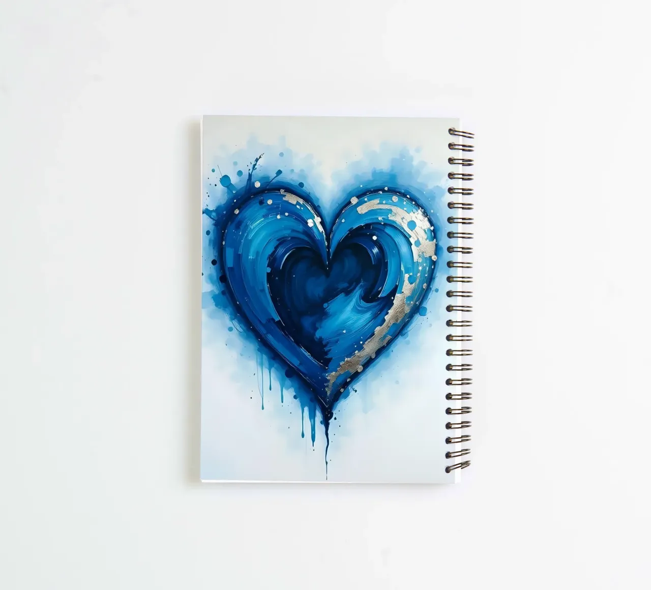 cuore_blu_argento_3 diario ad anelli da Pink- und LoveArt by LK
