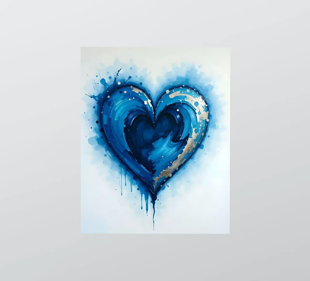 cuore_blu_argento_3 adesivo da Pink- und LoveArt by LK