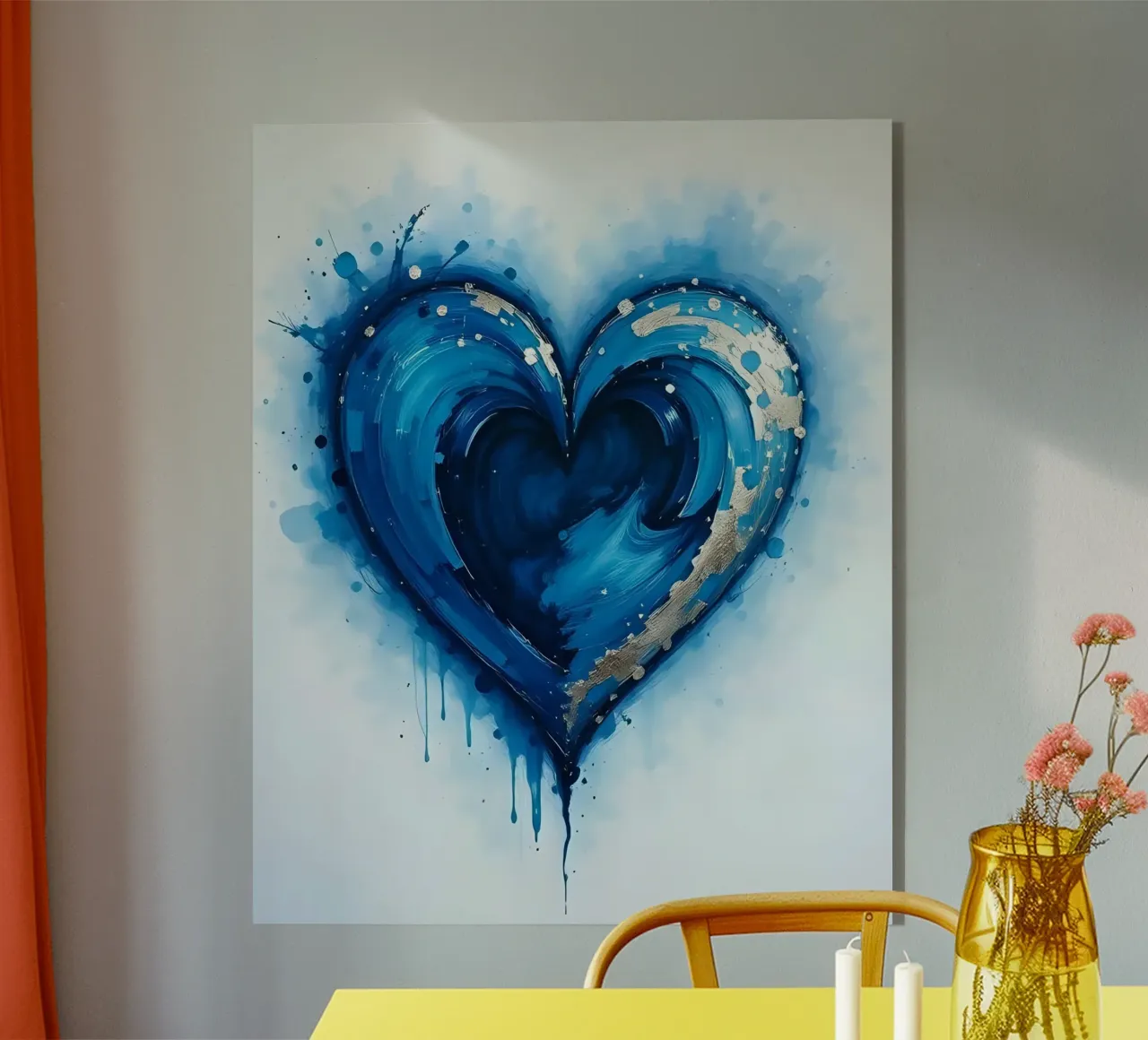cuore_blu_argento_3 plexiglass da Pink- und LoveArt by LK