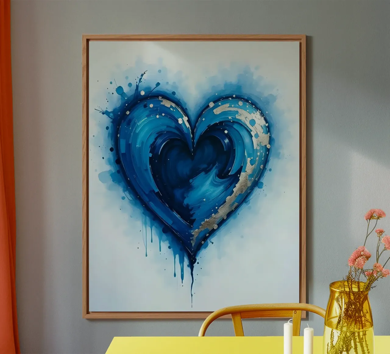 cuore_blu_argento_3 pannello forex da Pink- und LoveArt by LK