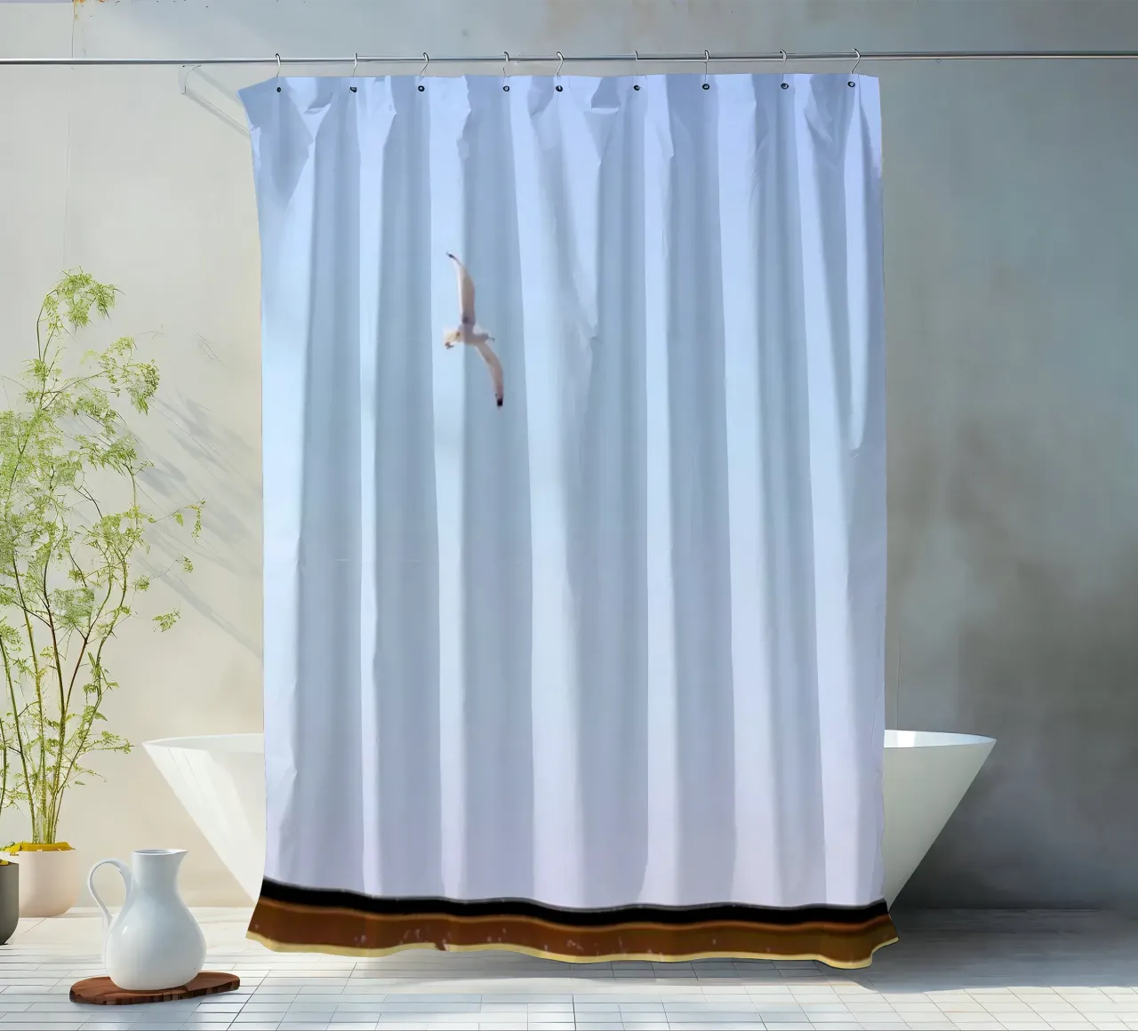 Checking In Duschvorhang von Rupert Höller