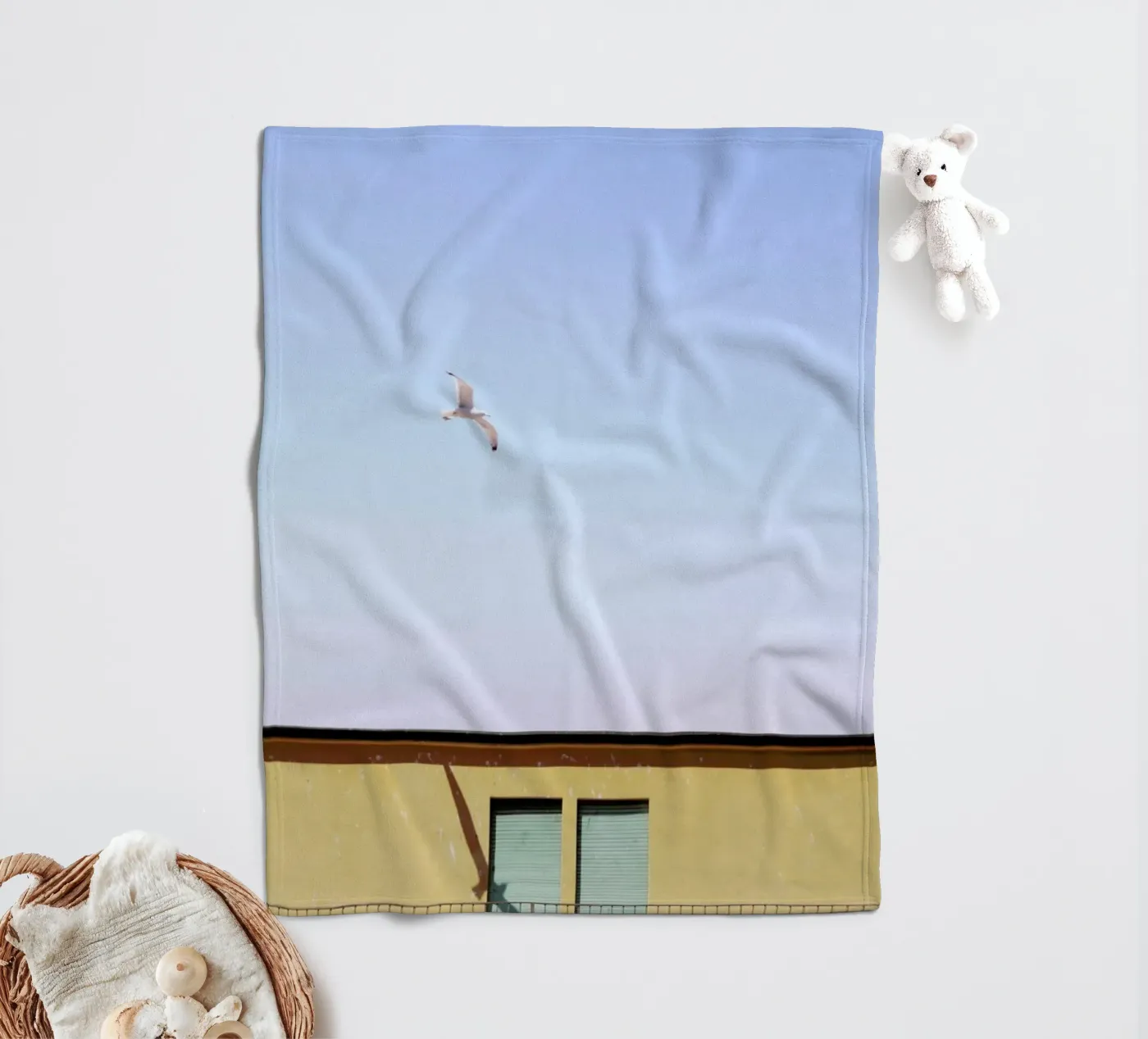 Checking In fleece blanket by Rupert Höller