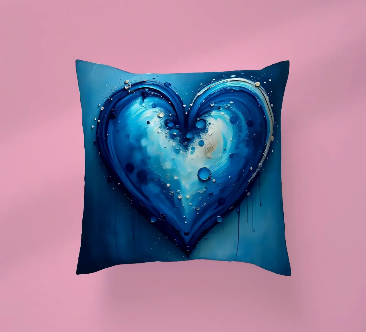 cuore_blu_argento_4 cuscino da Pink- und LoveArt by LK