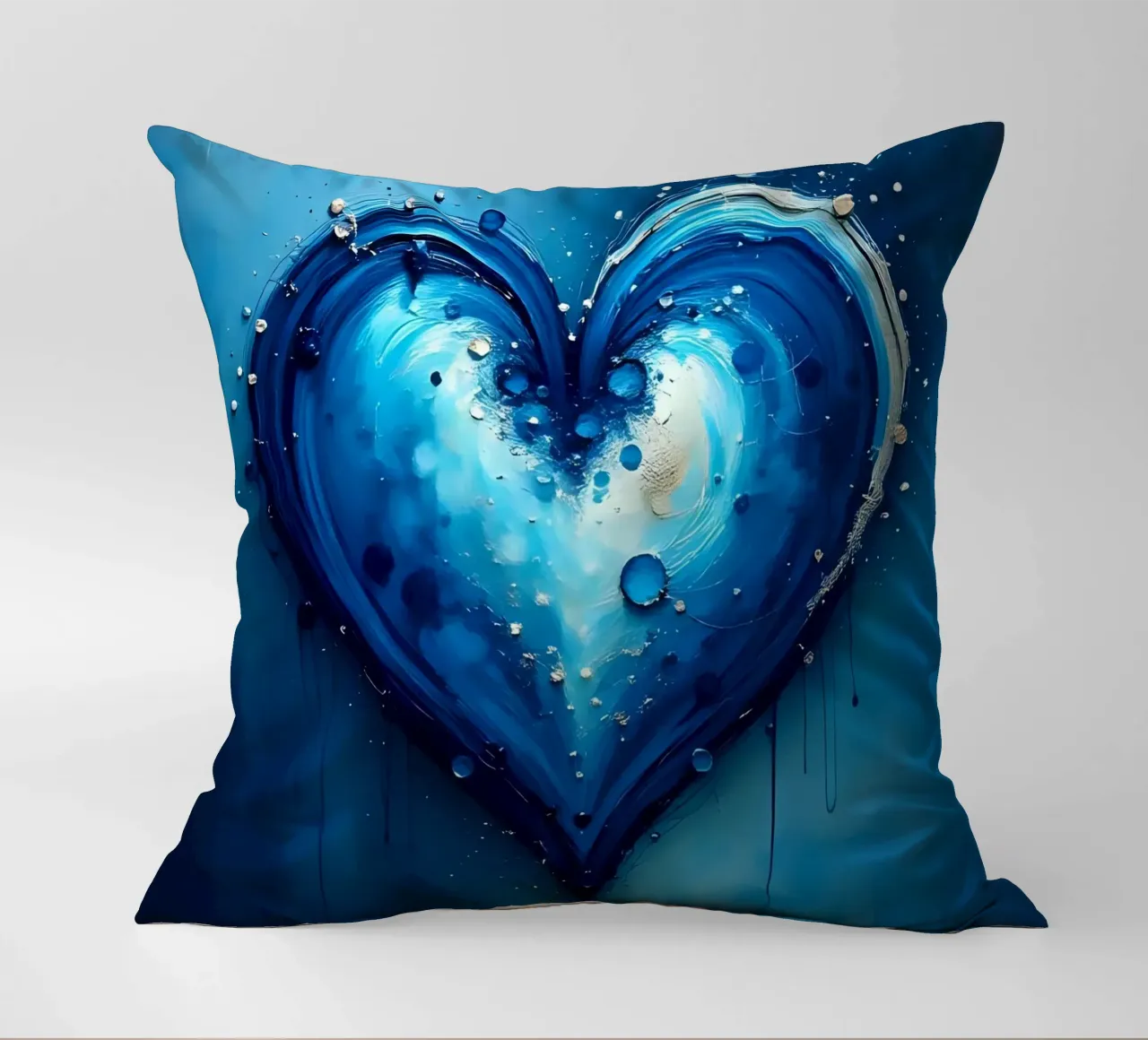 cuore_blu_argento_4 cuscino da Pink- und LoveArt by LK