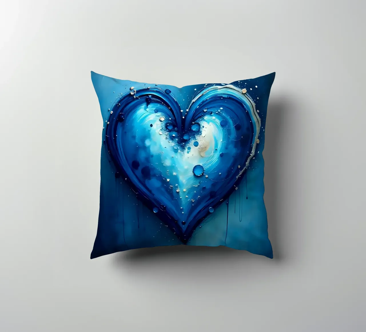 cuore_blu_argento_4 cuscino da Pink- und LoveArt by LK