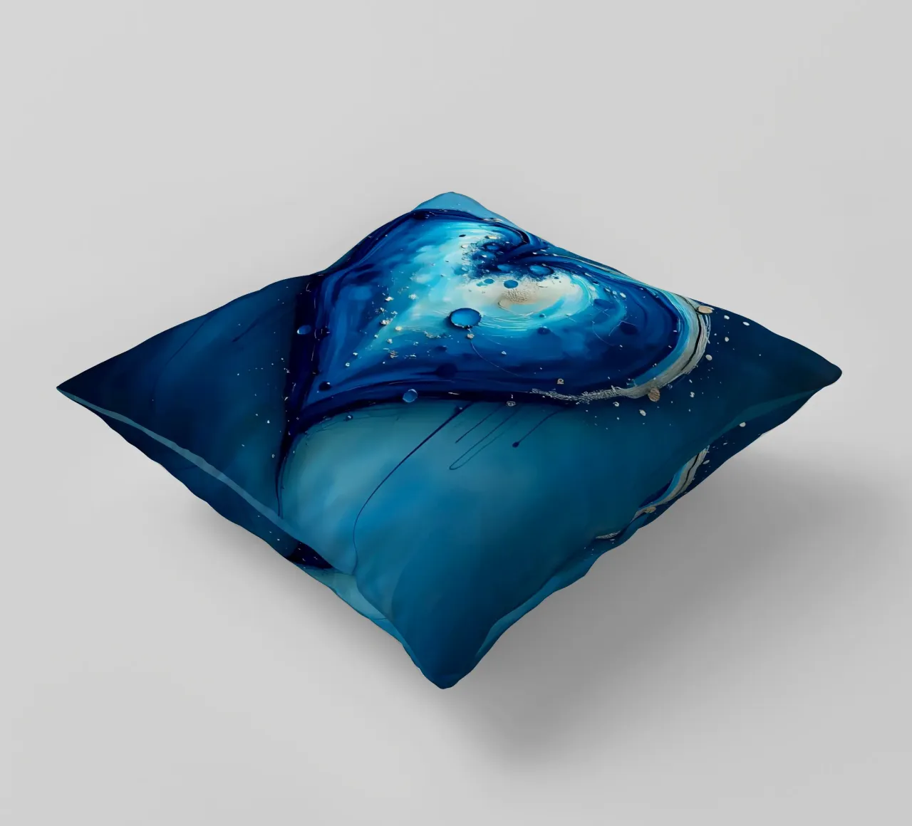 cuore_blu_argento_4 cuscino da Pink- und LoveArt by LK