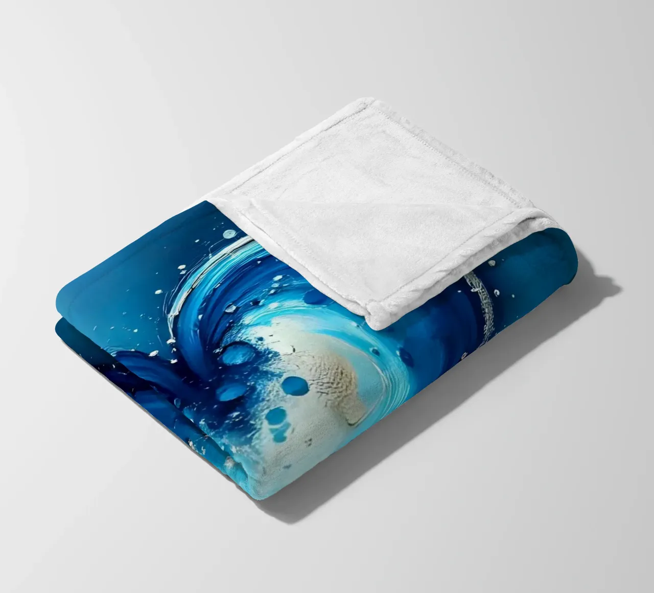 cuore_blu_argento_4 coperta in pile da Pink- und LoveArt by LK