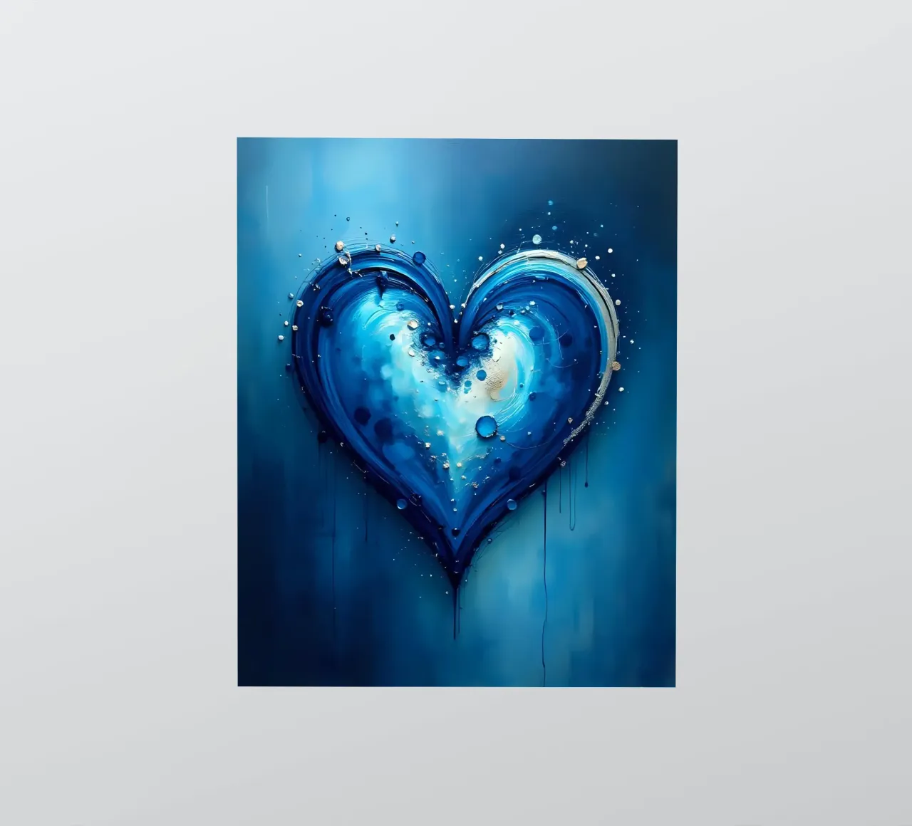 cuore_blu_argento_4 adesivo da Pink- und LoveArt by LK