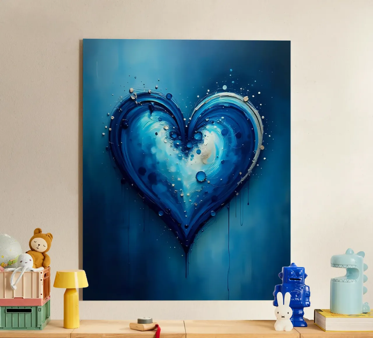 cuore_blu_argento_4 plexiglass da Pink- und LoveArt by LK