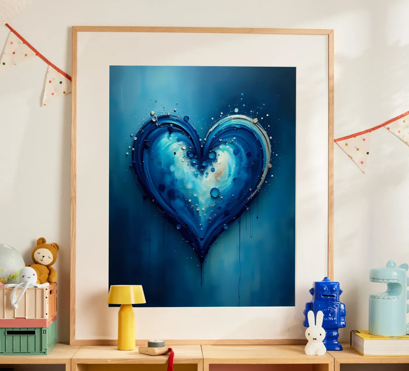 cuore_blu_argento_4 poster da Pink- und LoveArt by LK