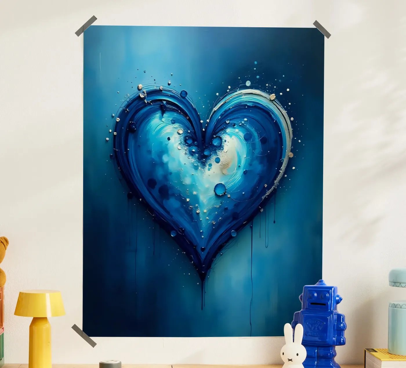 cuore_blu_argento_4 poster da Pink- und LoveArt by LK