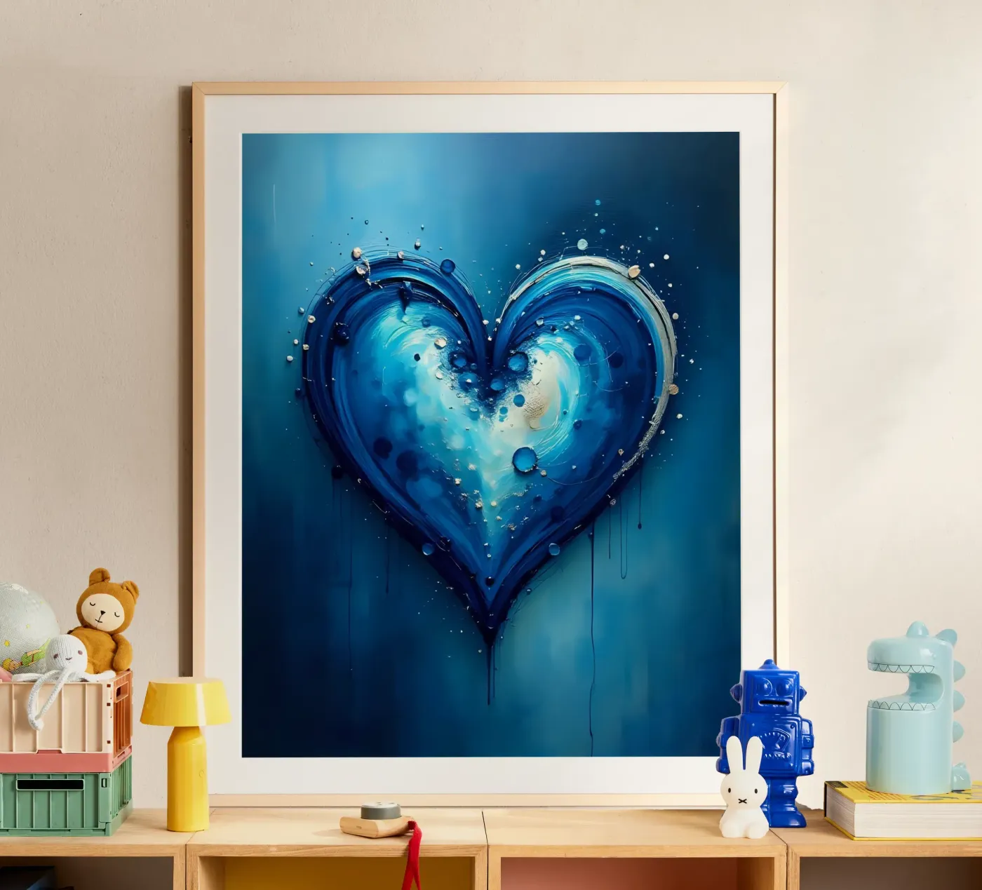 cuore_blu_argento_4 poster da Pink- und LoveArt by LK