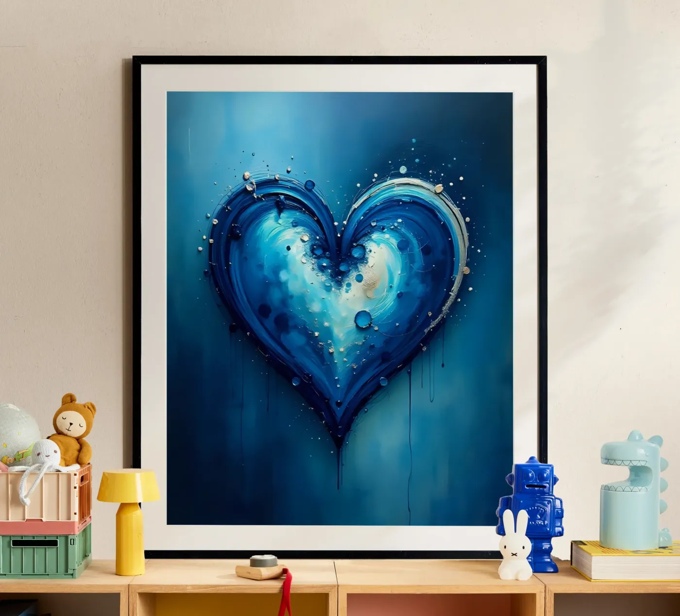 cuore_blu_argento_4 poster da Pink- und LoveArt by LK