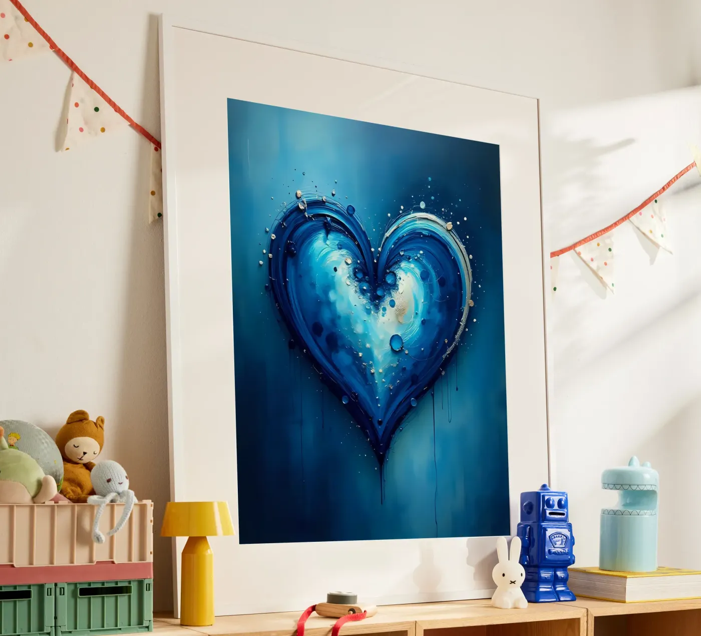 cuore_blu_argento_4 poster da Pink- und LoveArt by LK