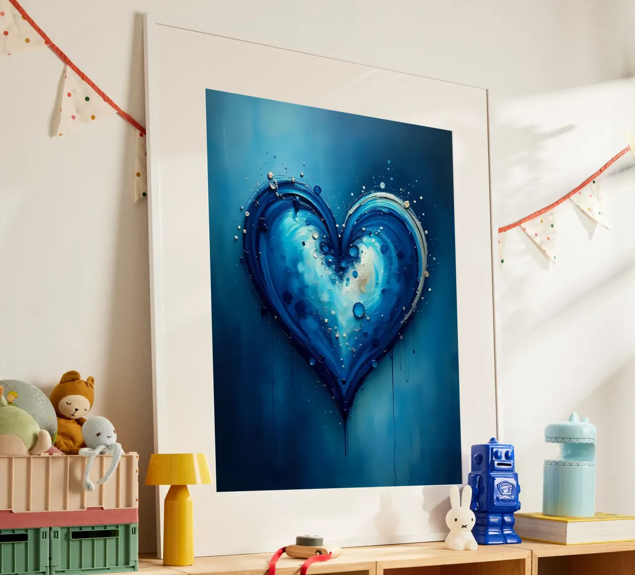 cuore_blu_argento_4 poster da Pink- und LoveArt by LK