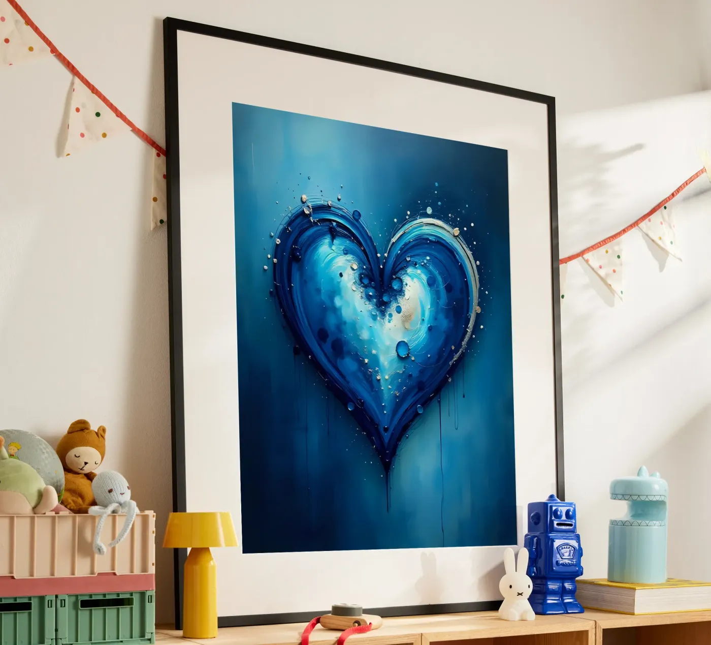 cuore_blu_argento_4 poster da Pink- und LoveArt by LK