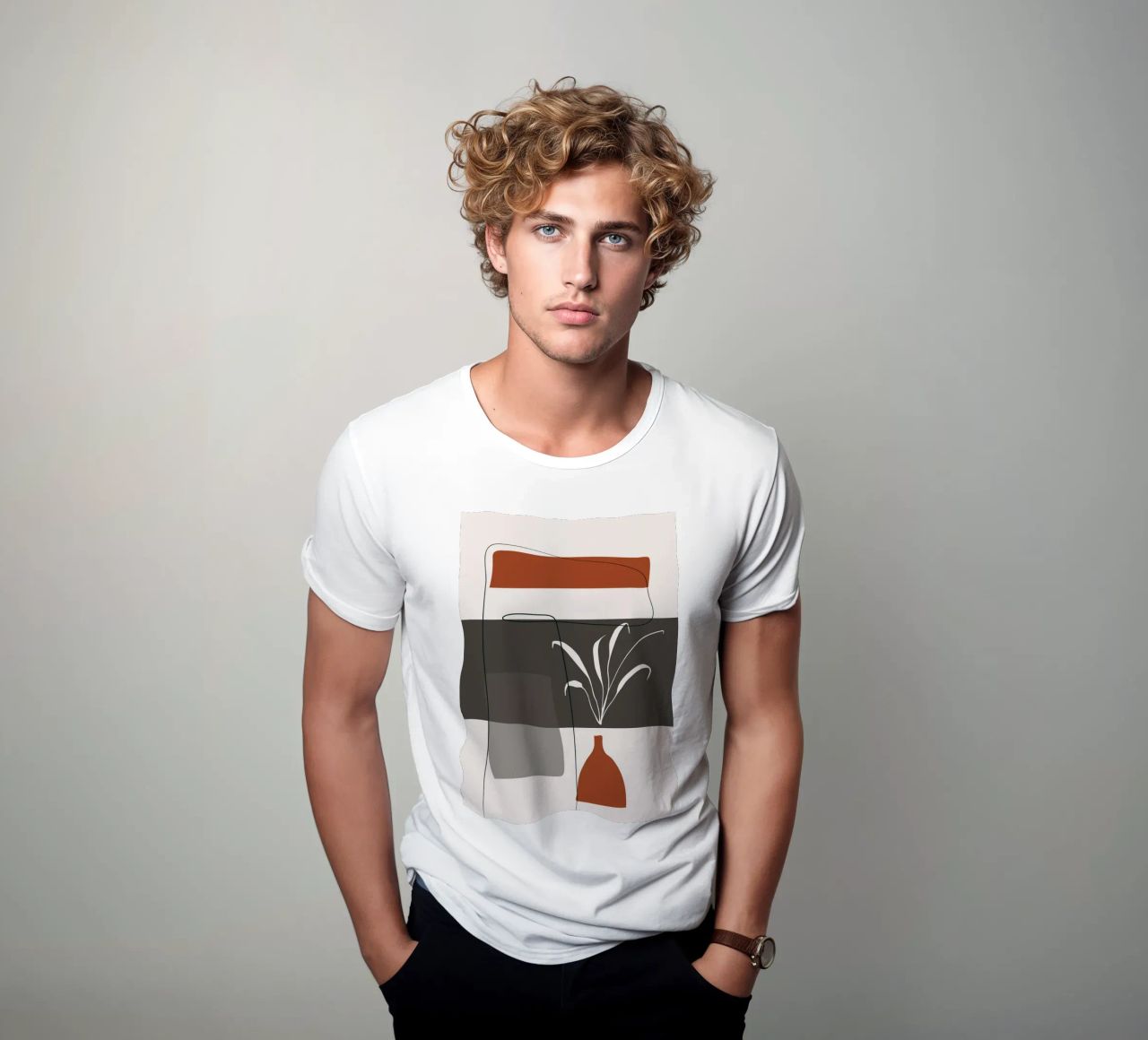 Abstract lines and blocks T-Shirt von edsonramosart