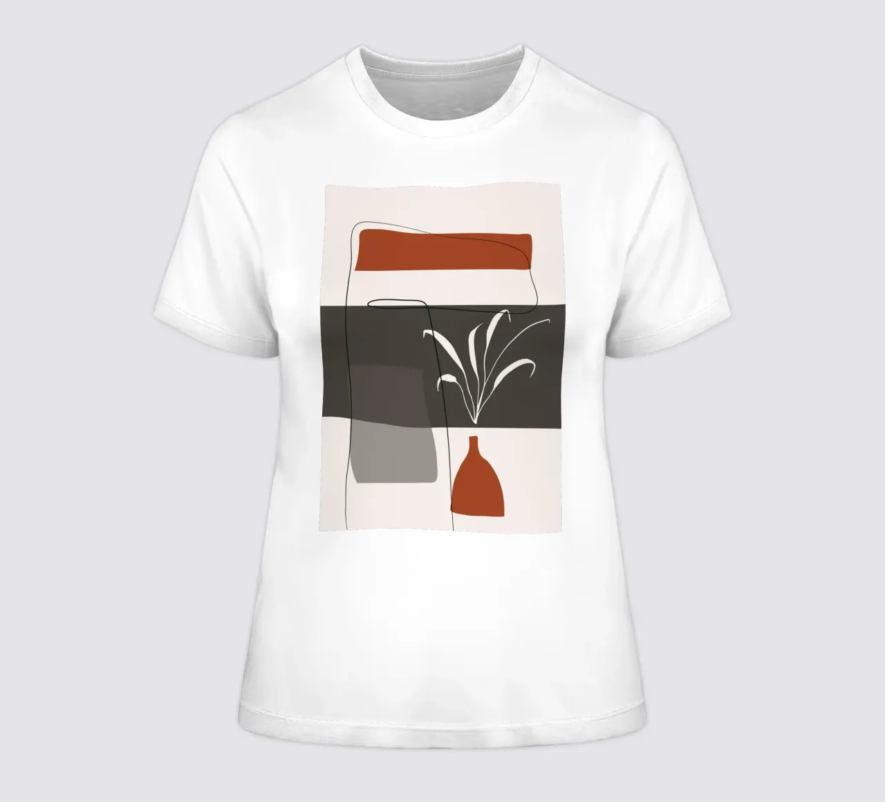 Abstract lines and blocks t-shirt da donna da edsonramosart