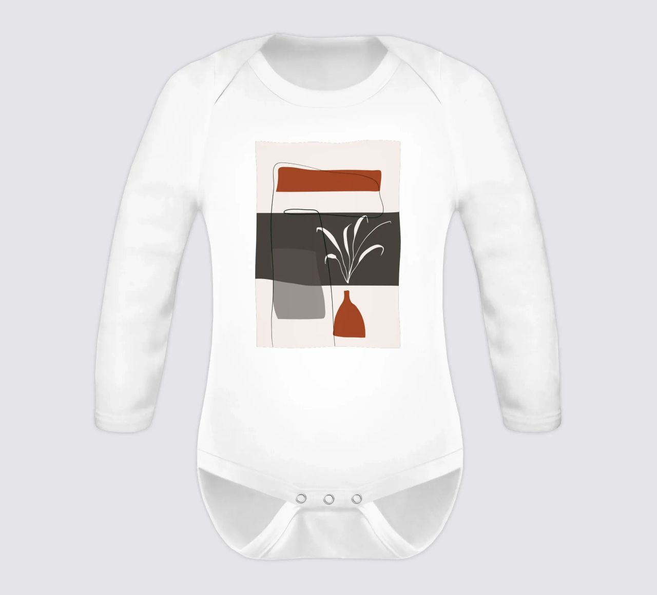 Abstract lines and blocks body neonato maniche lunghe da edsonramosart