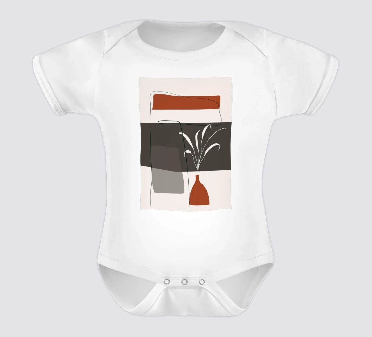 Abstract lines and blocks Kurzarm Babybody von edsonramosart