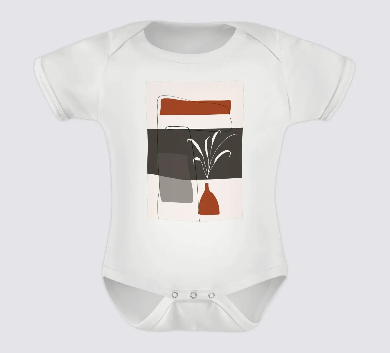 Abstract lines and blocks body neonato maniche corte da edsonramosart