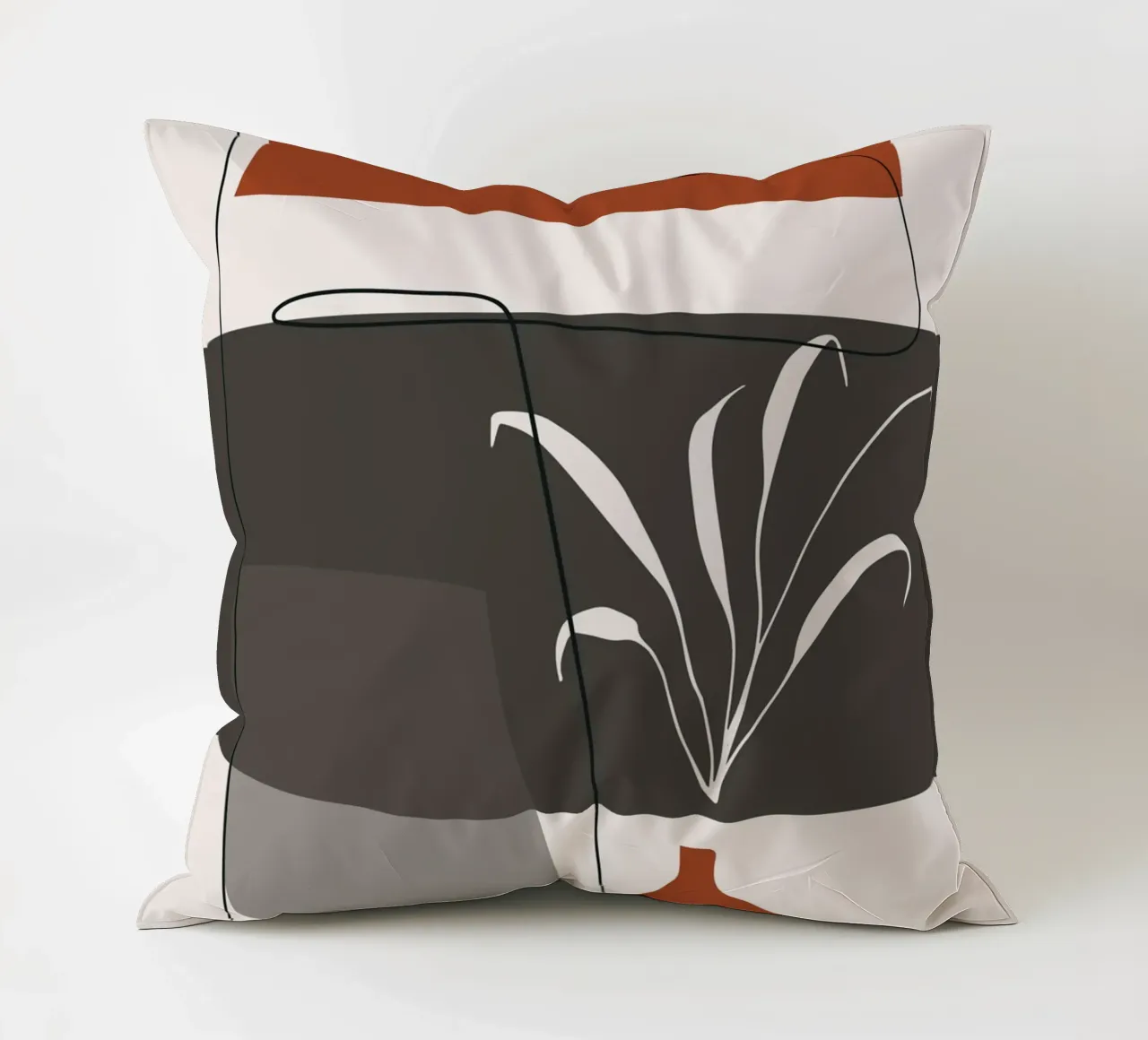 Abstract lines and blocks Kissen von edsonramosart