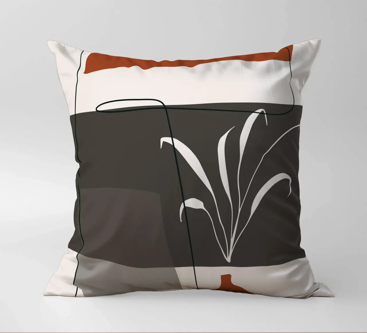 Abstract lines and blocks Kissen von edsonramosart