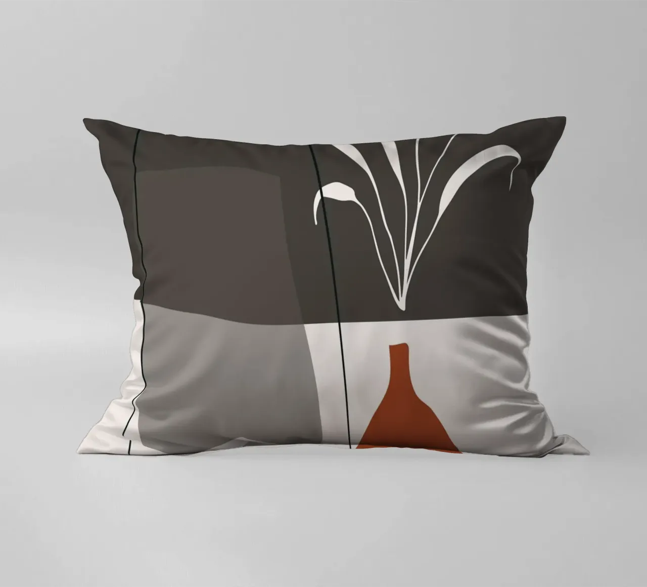 Abstract lines and blocks coussin de edsonramosart