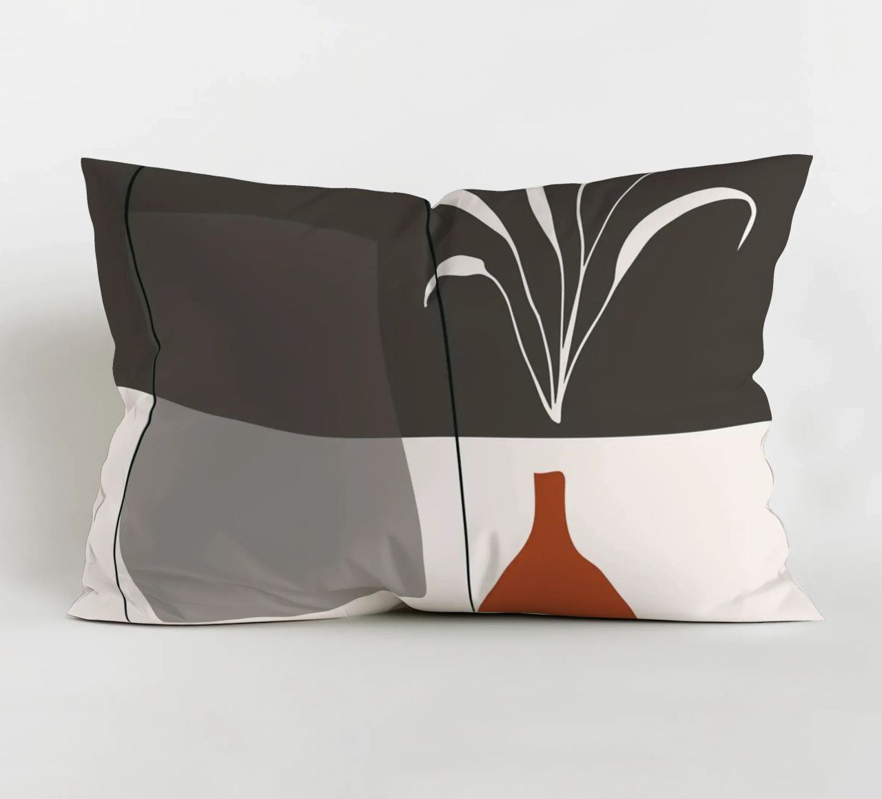 Abstract lines and blocks decorative cushion by edsonramosart