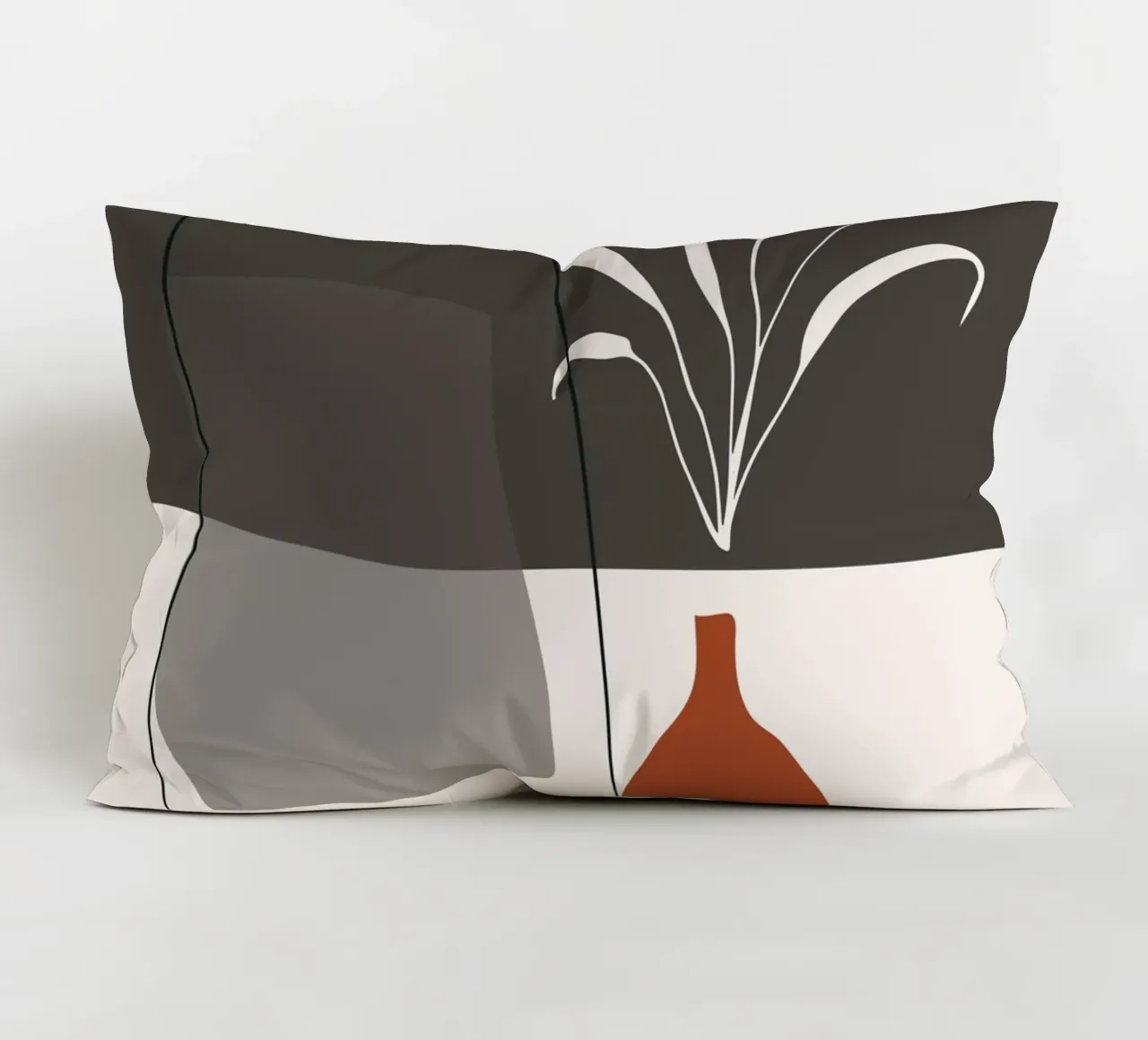 Abstract lines and blocks Kissen von edsonramosart