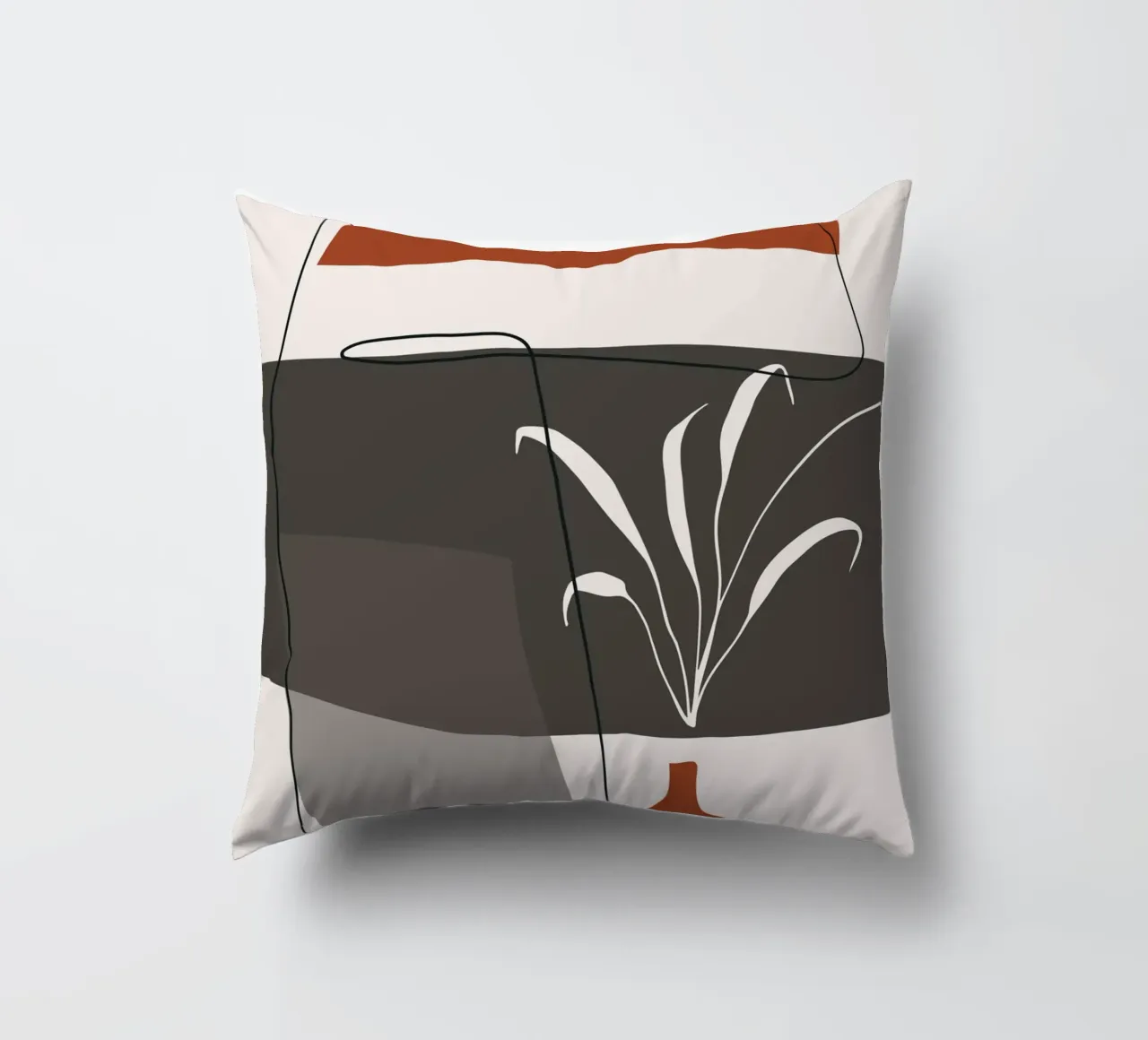 Abstract lines and blocks Kissen von edsonramosart