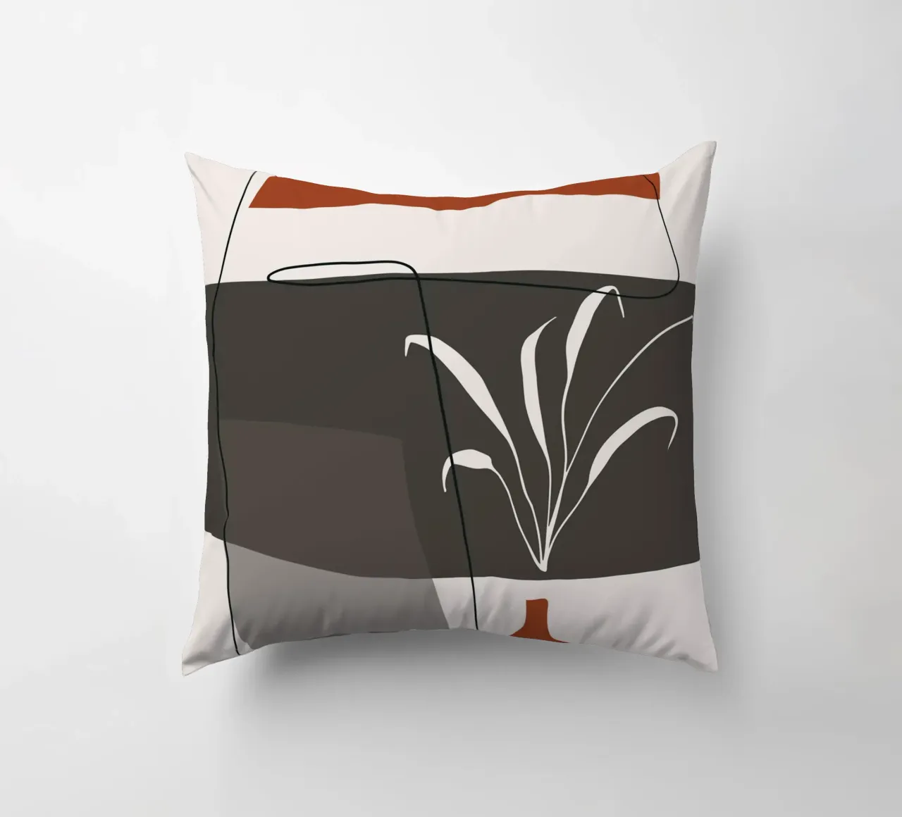 Abstract lines and blocks Kissen von edsonramosart