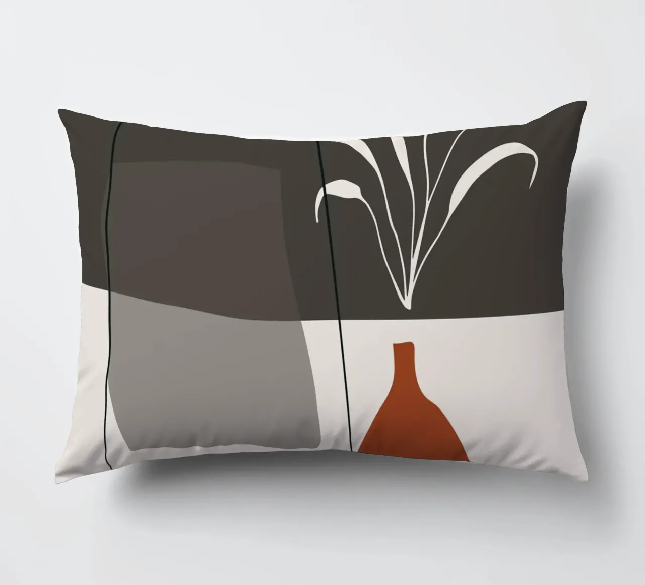 Abstract lines and blocks Kissen von edsonramosart