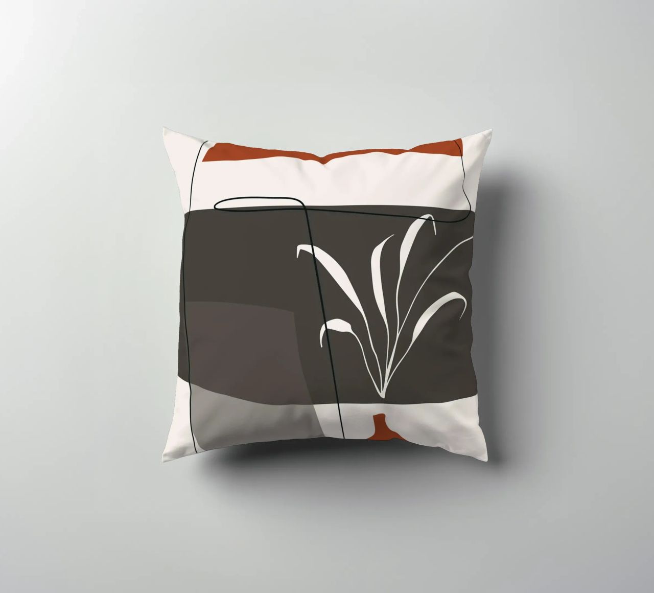 Abstract lines and blocks decorative cushion by edsonramosart