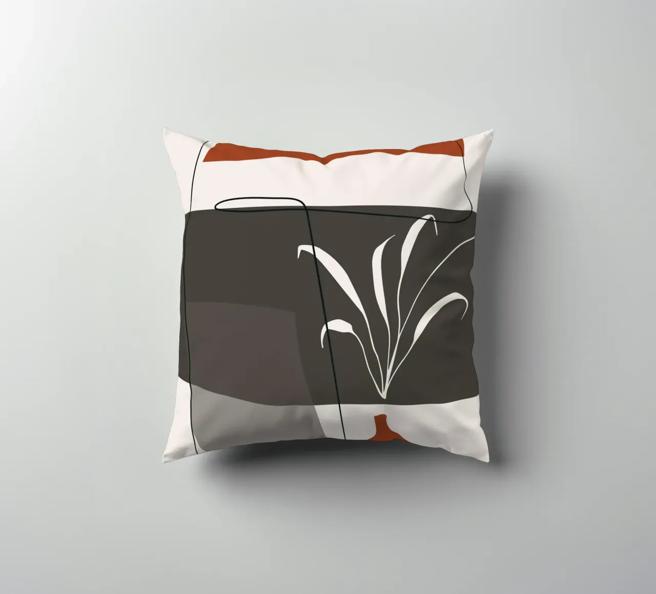 Abstract lines and blocks Kissen von edsonramosart