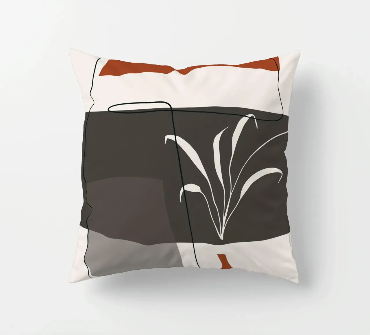 Abstract lines and blocks Kissen von edsonramosart
