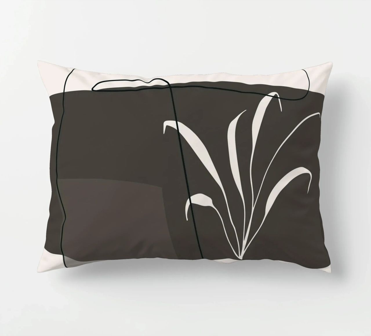 Abstract lines and blocks decorative cushion by edsonramosart