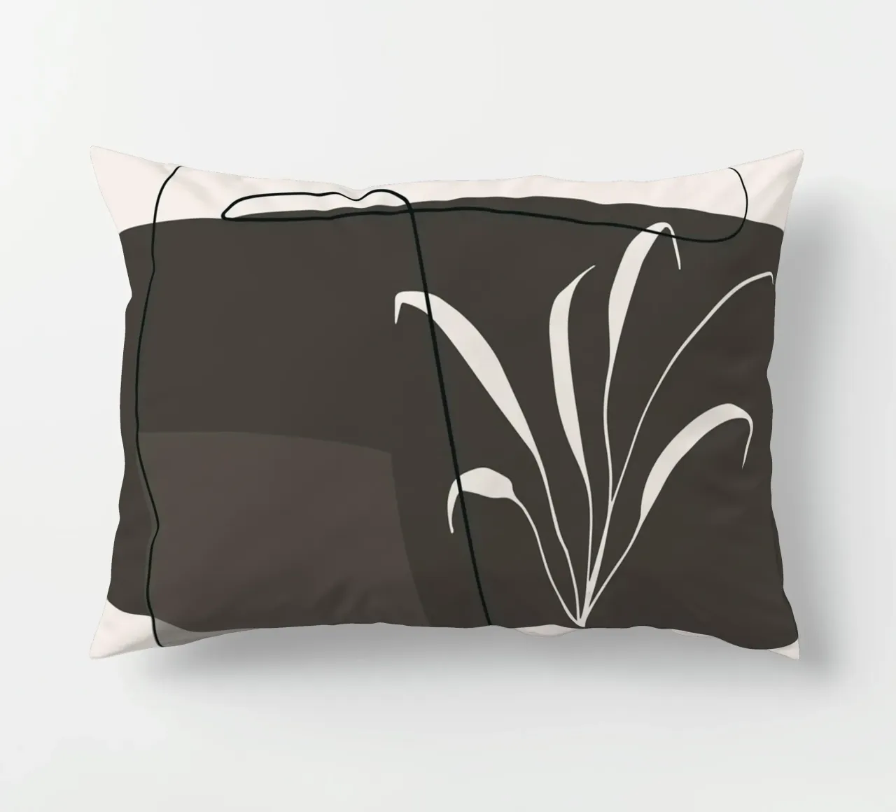 Abstract lines and blocks coussin de edsonramosart
