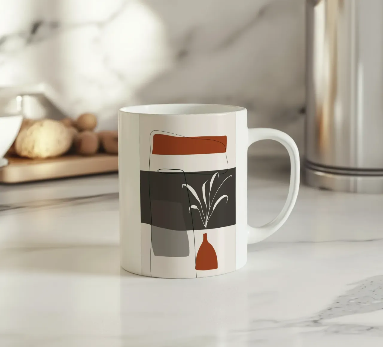 Abstract lines and blocks mug en céramique de edsonramosart