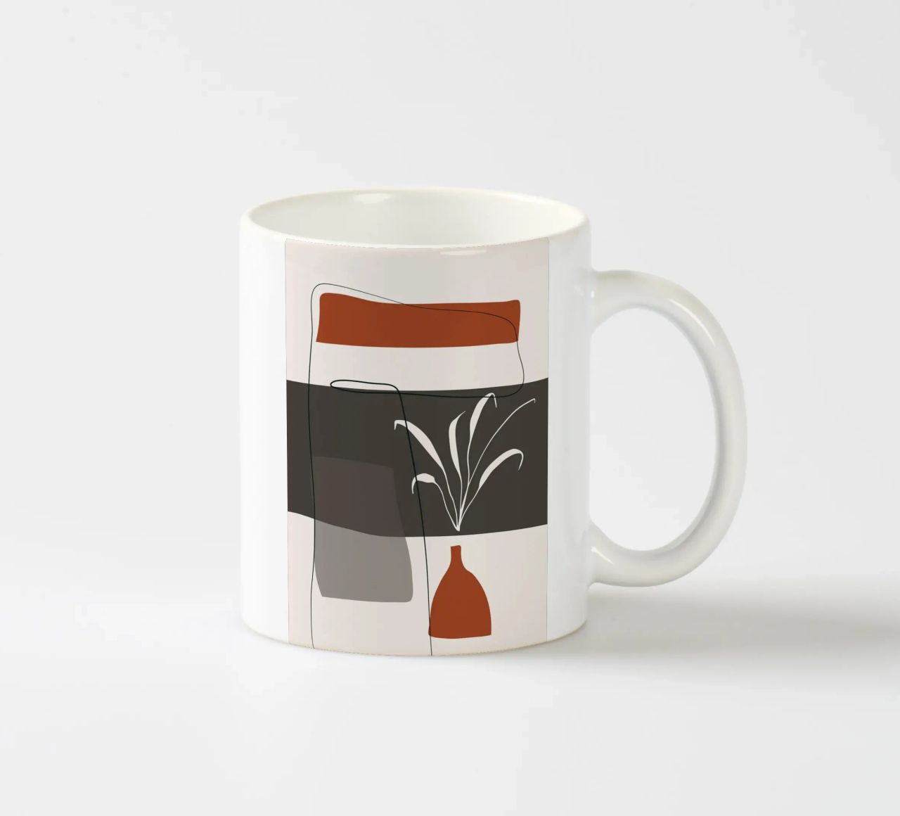Abstract lines and blocks Keramik Tasse von edsonramosart