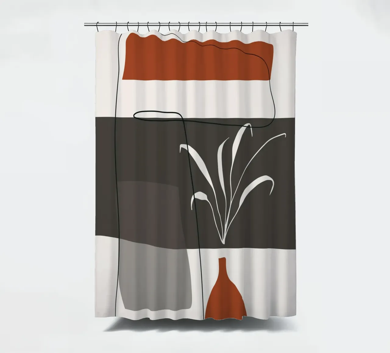 Abstract lines and blocks tenda da doccia da edsonramosart