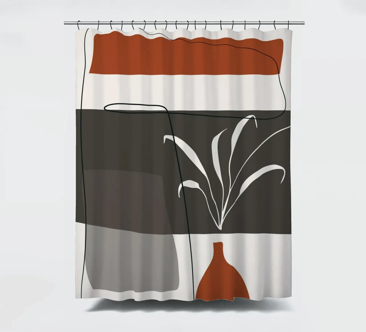 Abstract lines and blocks tenda da doccia da edsonramosart