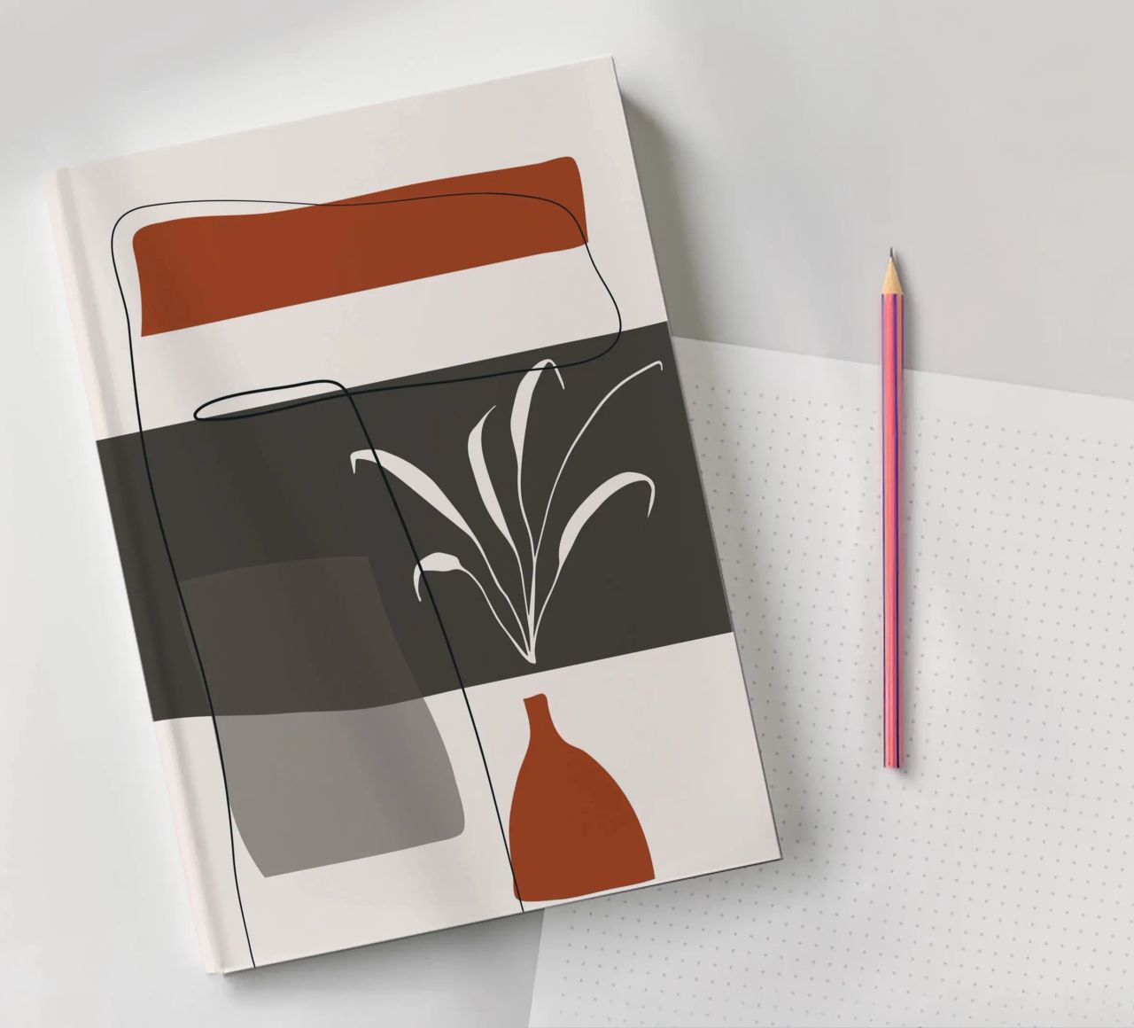 Abstract lines and blocks notebook by edsonramosart