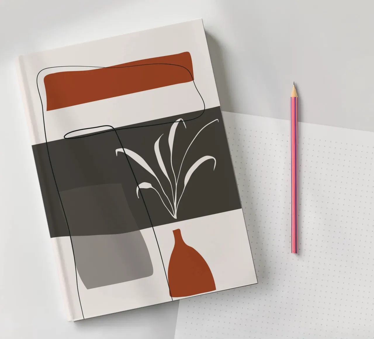 Abstract lines and blocks Notizbuch von edsonramosart