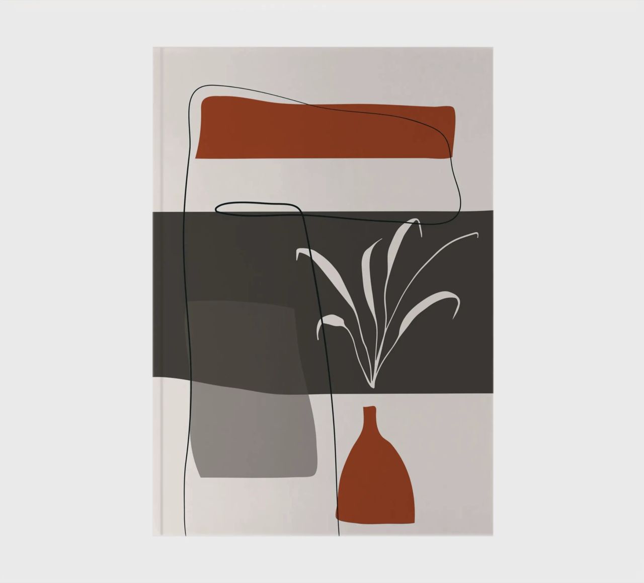 Abstract lines and blocks notebook by edsonramosart