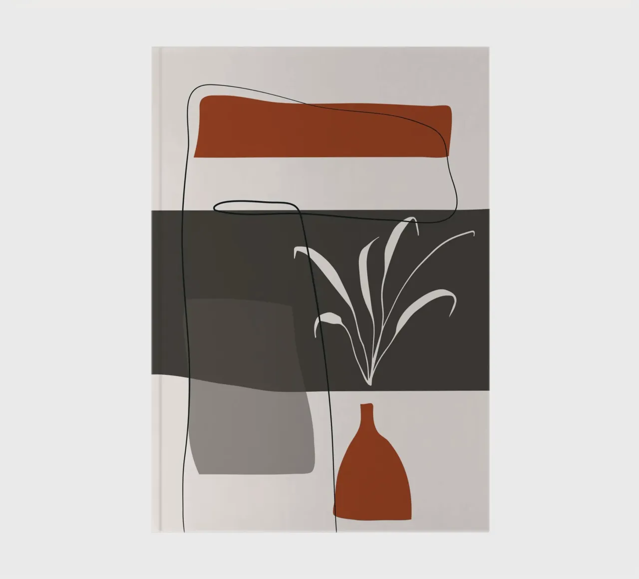 Abstract lines and blocks Notizbuch von edsonramosart