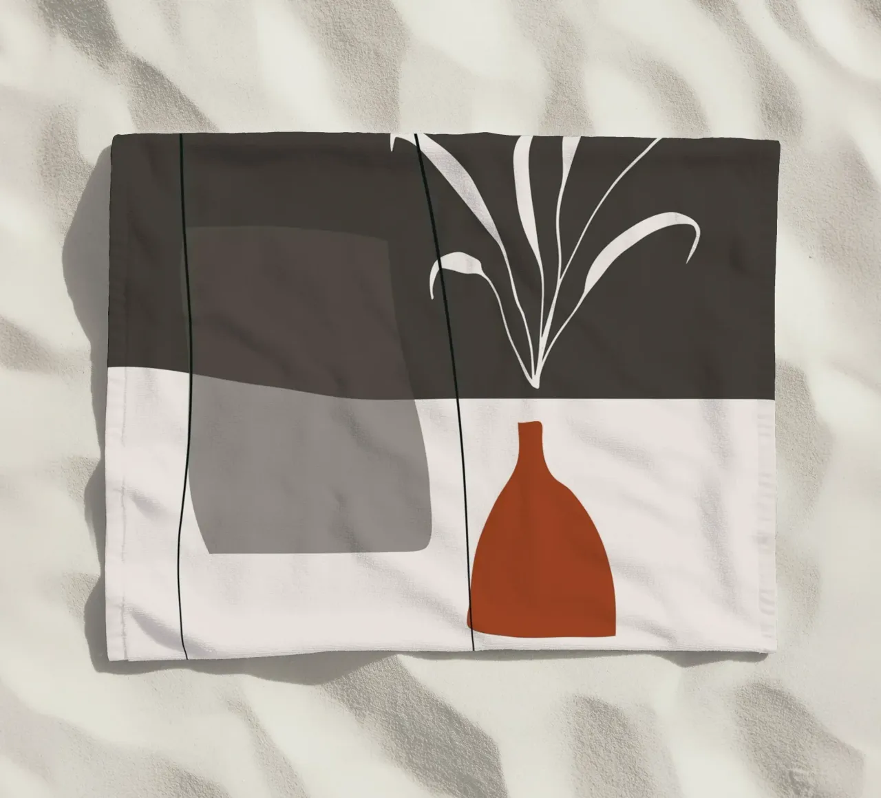 Abstract lines and blocks Strandtuch von edsonramosart